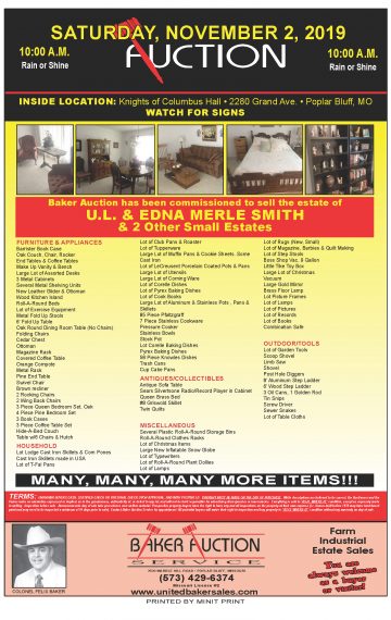 November 2, 2019 Estate of U.L. & Edna Merle Smith